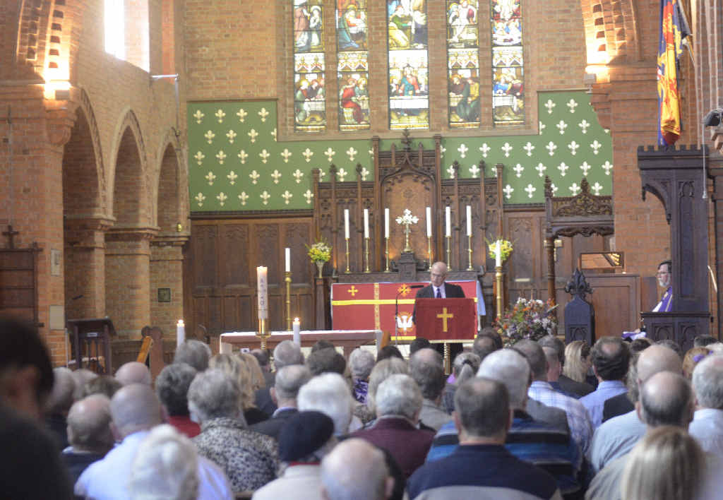 TRIBUTE: Younger brother Brian Newcombe delivered the eulogy at the funeral of iconic saddler Warren Newcombe. Photos: Clair Morton TRIBUTE: Younger brother Brian Newcombe delivered the eulogy at the funeral of iconic saddler Warren Newcombe. Photos: Clair Morton